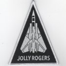 4.5" NAVY VF-101 JOLLY ROGERS A/C TOMCAT TRIANGLE EMBROIDERED JACKET PATCH