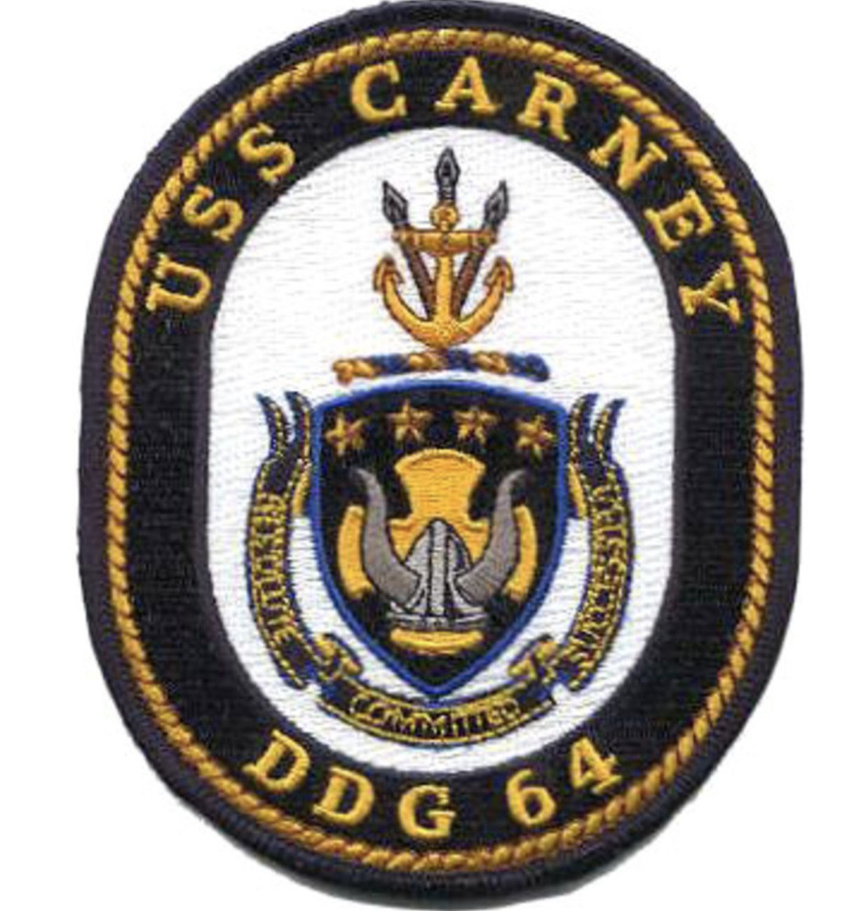 5" NAVY USS DDG-64 CARNEY EMBROIDERED PATCH