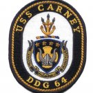 5" NAVY USS DDG-64 CARNEY EMBROIDERED PATCH