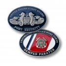 UNITED STATES COAST GUARD PORT SECURITY ENLISTED SILVER 2" CHALLENGE COIN