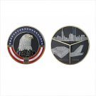 9-11 20TH ANNIVERSARY NEVER FORGET WTC FLIGHT 93 PENTAGON 2.25" CHALLENGE COIN