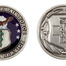 AIR FORCE MEDIC MEDICAL SERVICE CADUCEUS CROSS BADGE 1.75" CHALLENGE COIN