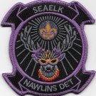 4" MARINE CORPS VMM-166 SEAELKS NAWLINS DET PURPLE HOOK & LOOP EMBROIDERED PATCH