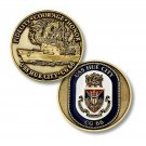 NAVY USS HUE CITY CG-66  FIDELITY COURAGE HONOR 1.75" CHALLENGE COIN