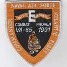 5" USN NAVY VA-65 1991 BATTLE E SHIELD COMBAT PROVEN MILITARY EMBROIDERED PATCH