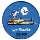 5" NAVY USS SS-406 SEA POARCHER EMBROIDERED PATCH
