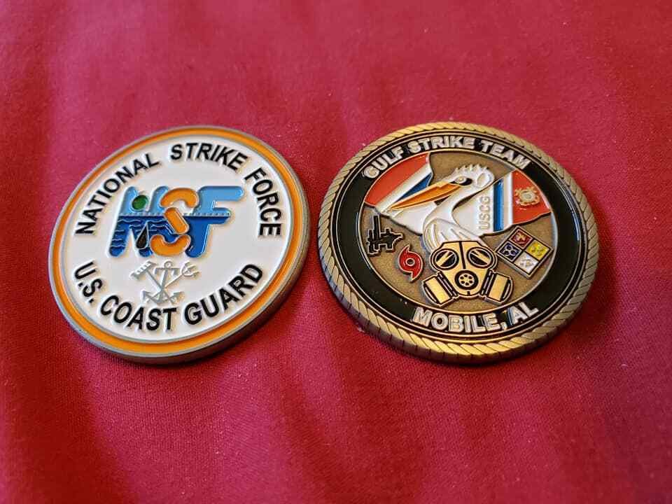 COAST GUARD GULF STRIKE TEAM NATIONAL STRIKE FORCE  NSF 1.75"   CHALLENGE COIN
