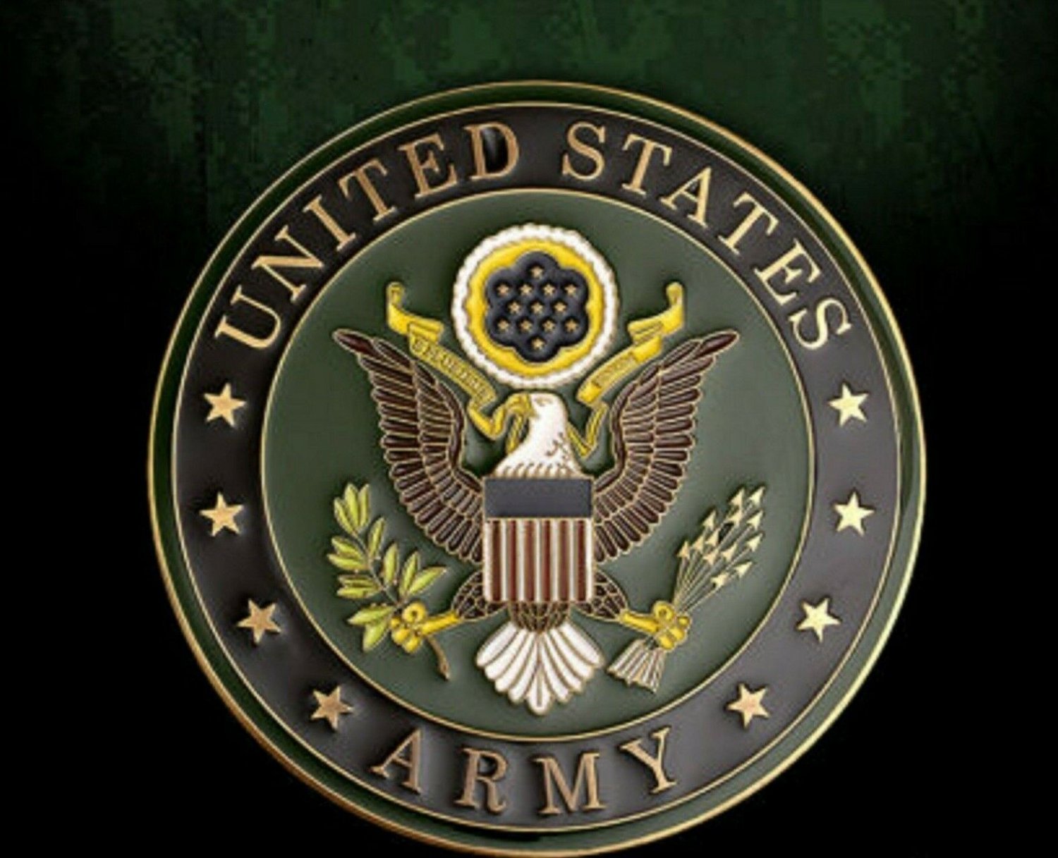 UNITED STATES ARMY ADHESIVE 3" MEDALLION CHALLENGE COIN