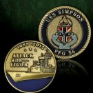 NAVY USS SIMPSON FFG-56 ATTACK WITH VIGOR 1.75" CHALLENGE COIN