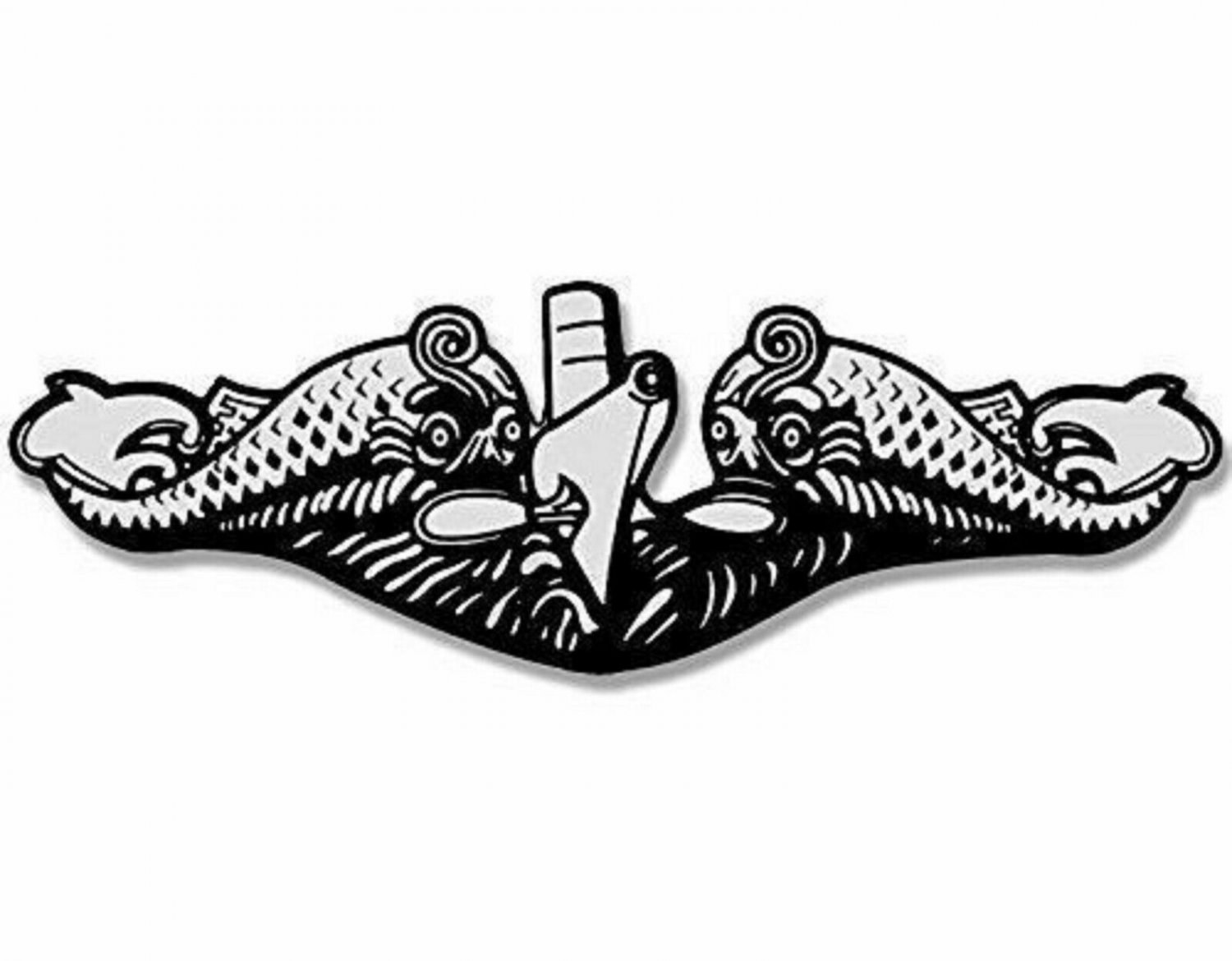 7" NAVY SUBMARINE WARFARE DOLPHINS HELMET  BUMPER CAR STICKER DECAL USA MADE