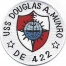 4.5" USS DOUGLAS A MUNRO DE-422 EMBROIDERED PATCH
