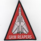 4.5" NAVY VF-101 F-14 AIRCRAFT TOMCATS GRIM REAPERS RED EMBROIDERED JACKET PATCH