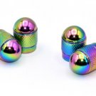 SET OF 4 IRIDESCENT NEON UNIVERSAL VALVE CAR TRUCK WHEEL TIRE AIR STEM CAPS
