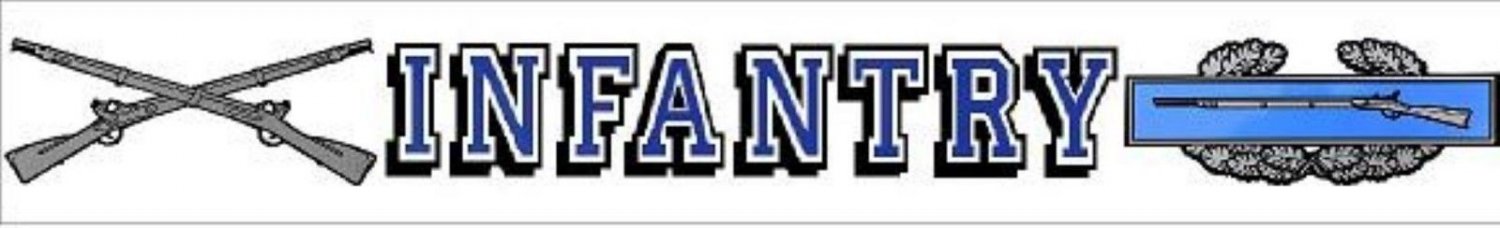 ARMY COMBAT INFANTRY BADGE RIFLE WINDOW 8" STICKER DECAL MADE IN USA