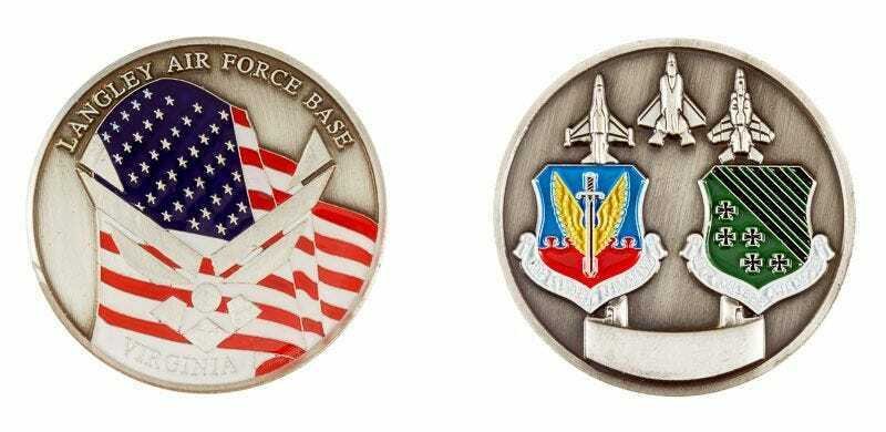 LANGLEY AIR FORCE  BASE CHALLENGE COIN