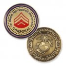 USMC MARINE CORPS E-4 CORPORAL NCO  1.75"  CHALLENGE COIN