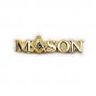 MASON MASONIC SCRIPT GOLD LAPEL PIN