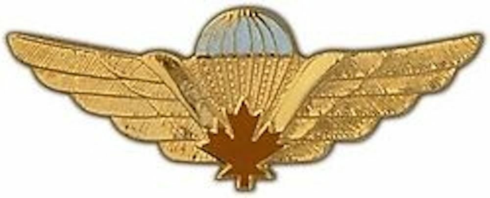 CANADIAN PARATROOPER MAPLE LEAF WING  BIG  2 1/2"  PIN