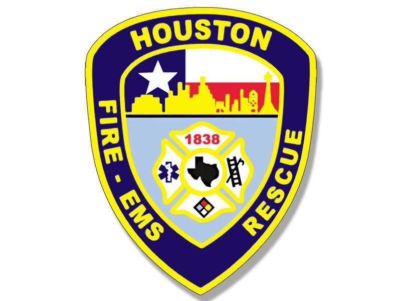 4" houston fire ems rescue department rescue bumper sticker decal made in usa