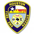 4" houston fire ems rescue department rescue bumper sticker decal made in usa