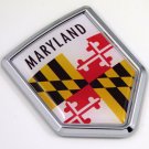 2.5" maryland flag crest chrome car emblem auto