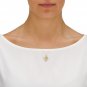 1/10 TCW DIAMOND HEART SHAPED 10K GOLD HEART PENDANT AND 18" NECKLACE CHAIN