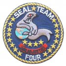 US NAVY  USN SEALS SEAL TEAM 4 EMBROIDERED PATCH