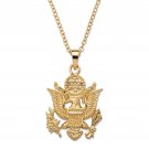 ARMY 14K GOLD EGA PENDANT GP NECKLACE WITH 20" CHAIN