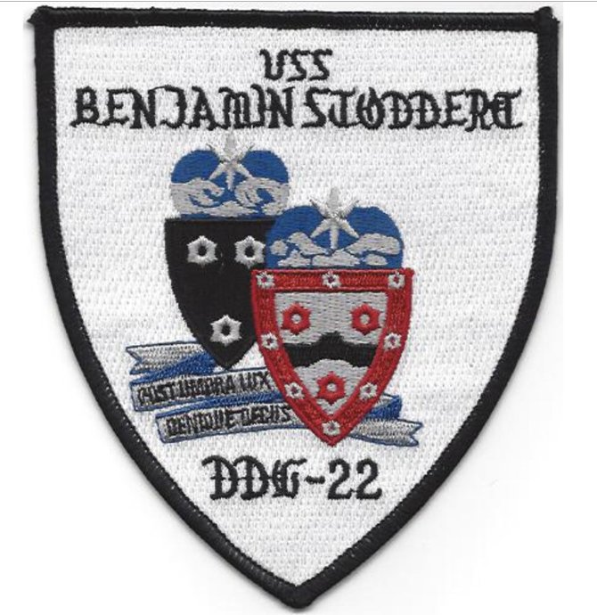 5" NAVY USS DDG-22 BENJAMIN STODDERT EMBROIDERED PATCH