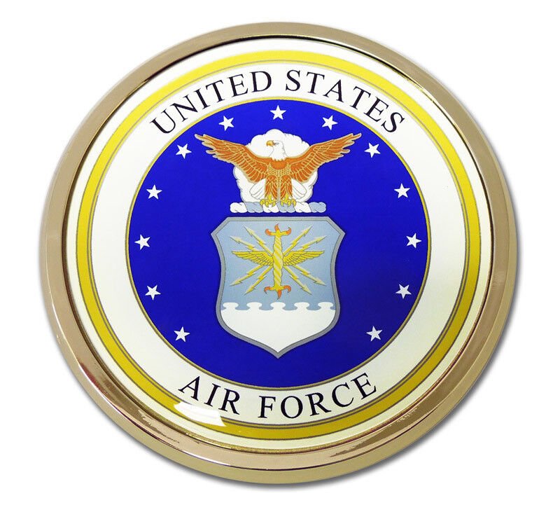 AIR FORCE  3.5  INCH MILITARY  MEDALLION EMBLEM
