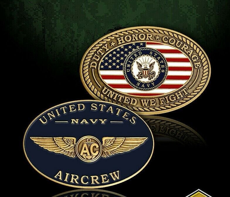 UNITED STATES NAVY AIRCREW 2" CHALLENGE COIN