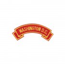 MARINE CORPS WASHINGTON D.C. MILITARY EMBROIDERED USMC RED SHOULDER ROCKER PATCH
