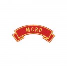MARINE CORPS MCRD  MILITARY EMBROIDERED USMC RED SHOULDER ROCKER PATCH