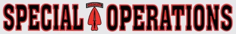 ARMY AIRBORNE RED SPECIAL OPERATIONS OPS  STRIP DECAL