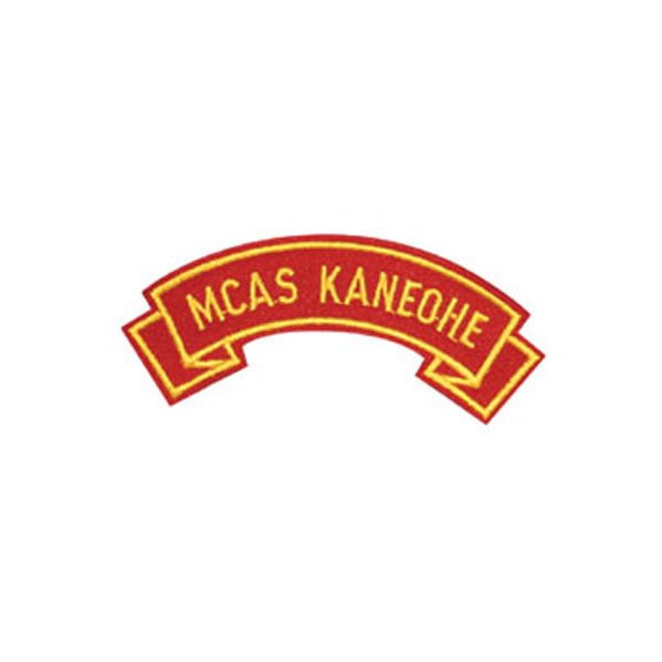 MARINE CORPS MCAS KANEOHE MILITARY EMBROIDERED USMC RED SHOULDER ROCKER ...