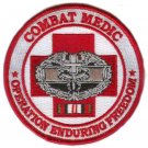 COMBAT MEDIC OPERATION ENDURING FREEDOM BADGE RIBBON EMBROIDERED MILITARY  PATCH