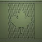 CANADA CANADIAN TACTICAL GREEN OD OLIVE   FLAG PATCH 3X2 PVC  WITH HOOK LOOP