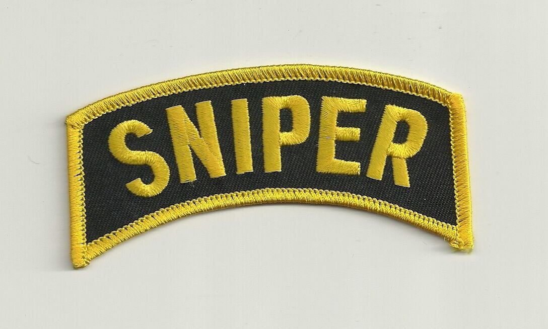 ARMY SNIPER SHOULDER ROCKER TAB EMBROIDERED MILITARY 4