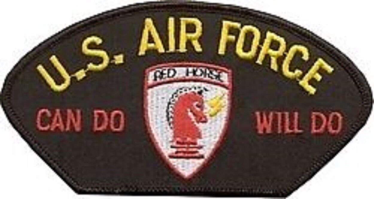 USAF AIR FORCE RED HORSE CAN DO WILL DO EMBROIDERED 5