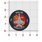 NAVY VAQ-136 GAUNTLETS EA-18G WING SQUADRON ROUND HOOK & LOOP EMBROIDERED PATCH