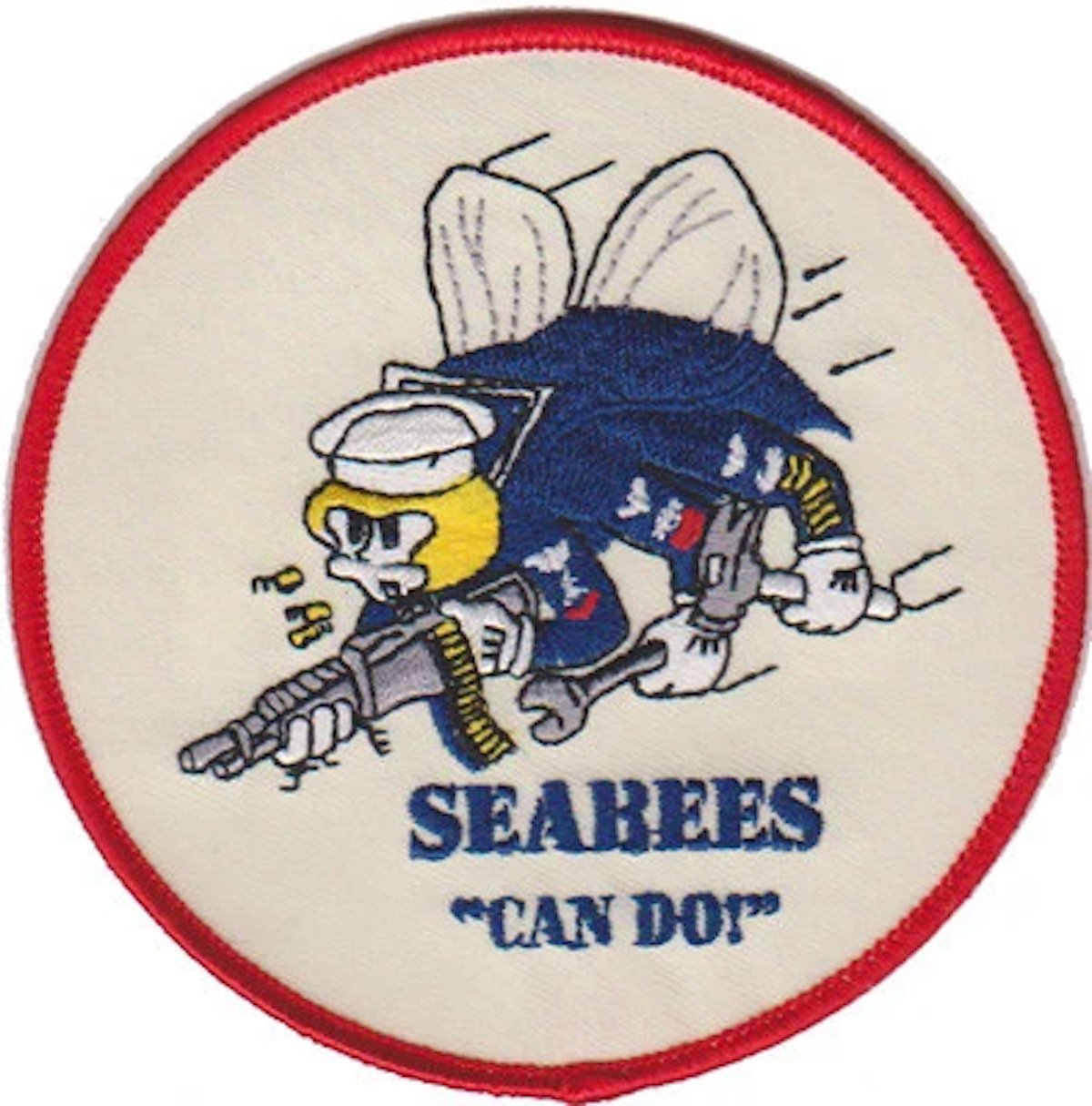 45 Seabees Can Do Navy Naval Construction Battalion Logo Embroidered Patch 