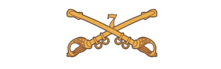 4" us military 7th cavalry gold bumper sticker decal usa made