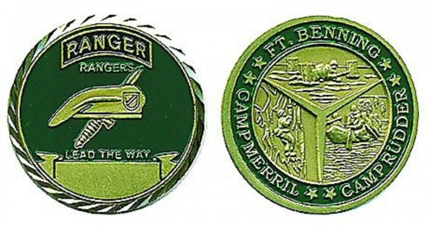 ARMY RANGER CAMP RUDDER MERRILL FT BENNING CHALLENGE COIN