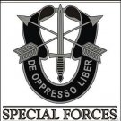 ARMY SPECIAL FORCES DE OPPRESSO LIBER CAR WINDOW  DECAL