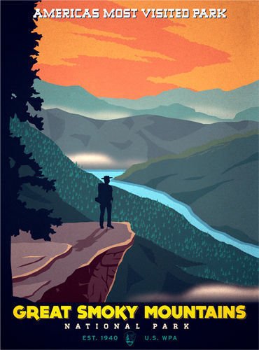 4" the great smokey mountains national park car sticker decal usa made