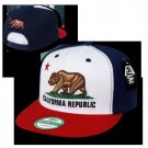 CALIFORNIA REPUBLIC SNAPBACK BEAR RED WHITE NAVY  BASEBALL HAT CAP