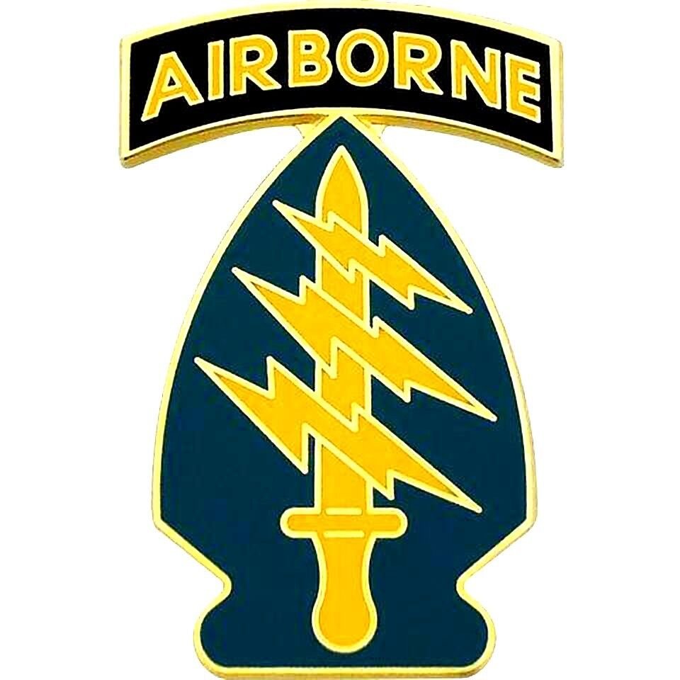 ARMY AIRBORNE SPECIAL FORCES COMBAT SERVICE IDENTIFICATION ID MILITARY ...