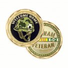 ARMY VIETNAM VETERAN 3 RIBBON HELMET MILITARY 1.75" CHALLENGE COIN WELCOME HOME