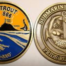 USS TROUT SS-566  NAVY SUBMARINE SERVICE CHALLENGE COIN