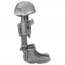 ARMY NAVY MARINES FALLEN HERO SILVER LAPEL HAT PIN LEST WE FORGET